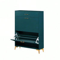 Ample Storage Space Shoe Cabinet with Flip-Top Drawers for Entryway Living Room and Bedroom