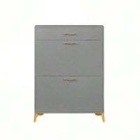 Ample Storage Space Shoe Cabinet with Flip-Top Drawers for Entryway Living Room and Bedroom