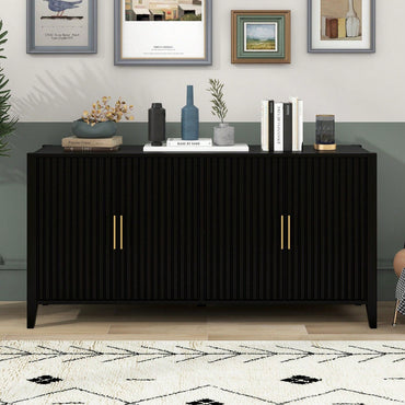 Accent Storage Cabinet Sideboard Wooden Cabinet With Metal Handles For Hallway, Entryway, Living Room, Bedroom