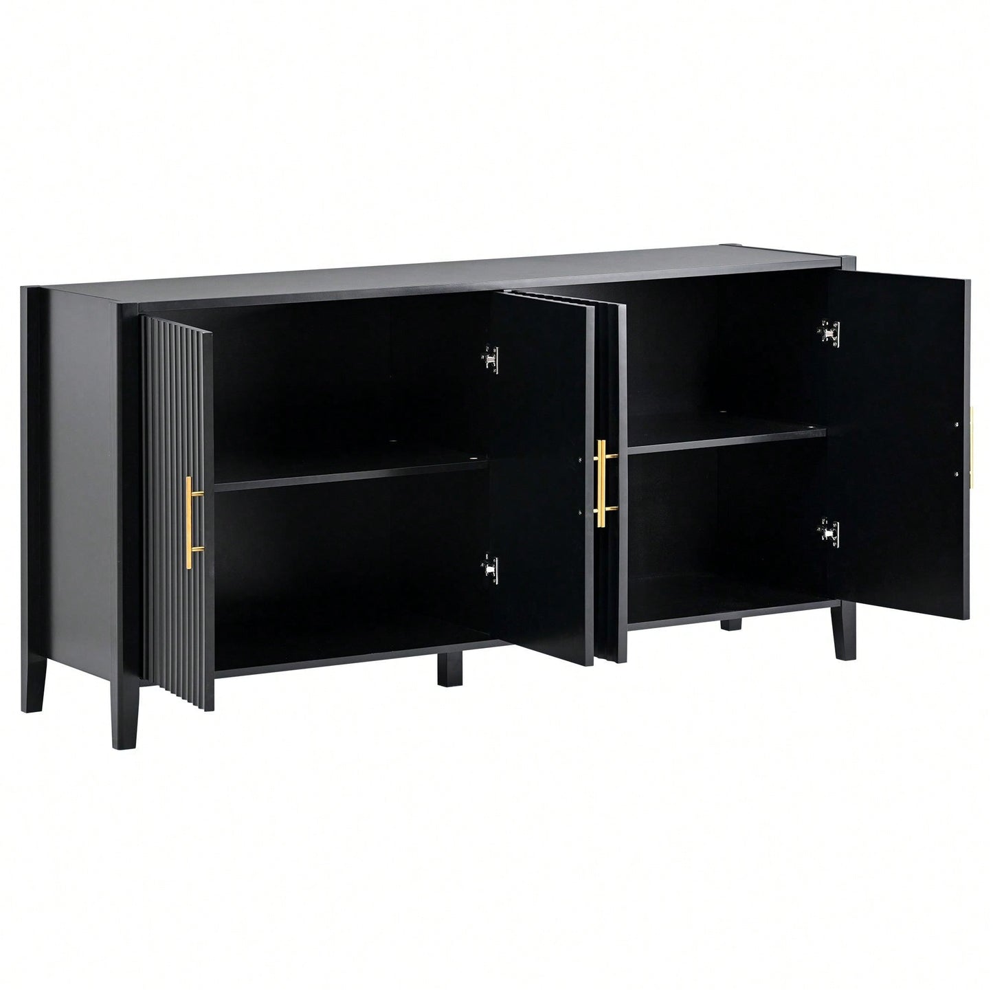 Accent Storage Cabinet Sideboard Wooden Cabinet With Metal Handles For Hallway, Entryway, Living Room, Bedroom