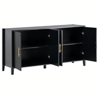 Accent Storage Cabinet Sideboard Wooden Cabinet With Metal Handles For Hallway, Entryway, Living Room, Bedroom