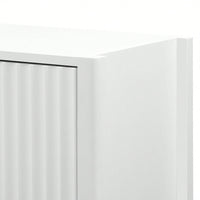Three-Door Storage Cabinet With Metal Handles, Suitable For Corridors, Entrances, Living Rooms, And Bedrooms