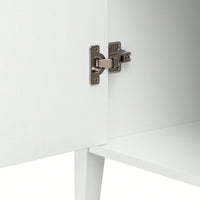 Three-Door Storage Cabinet With Metal Handles, Suitable For Corridors, Entrances, Living Rooms, And Bedrooms