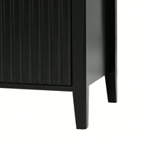 Three-Door Storage Cabinet With Metal Handles, Suitable For Corridors, Entrances, Living Rooms, And Bedrooms
