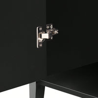 Three-Door Storage Cabinet With Metal Handles, Suitable For Corridors, Entrances, Living Rooms, And Bedrooms