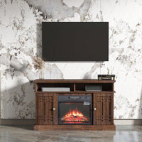 Modern TV Stand with Infrared Electric Fireplace Remote Control Media Console Storage Cabinet