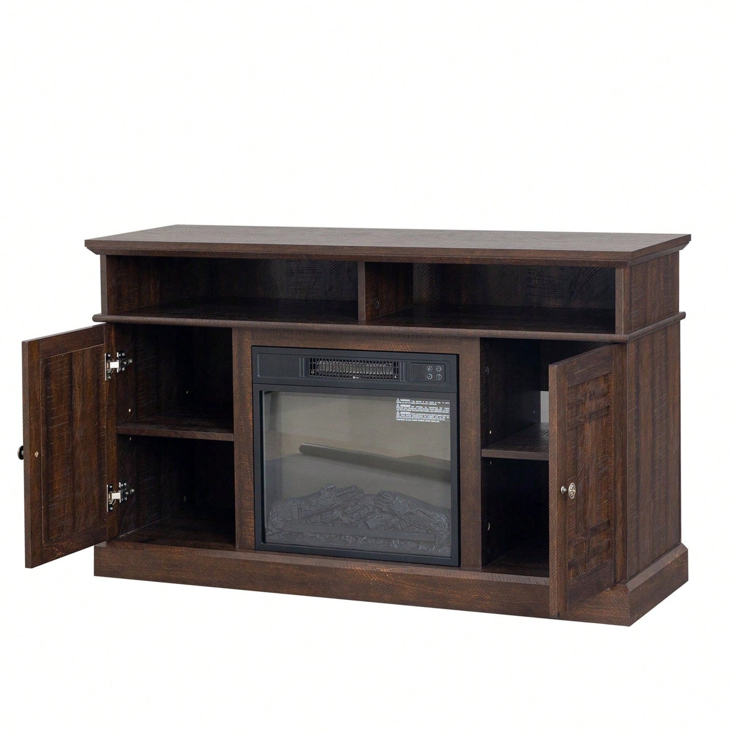 Modern TV Stand with Infrared Electric Fireplace Remote Control Media Console Storage Cabinet