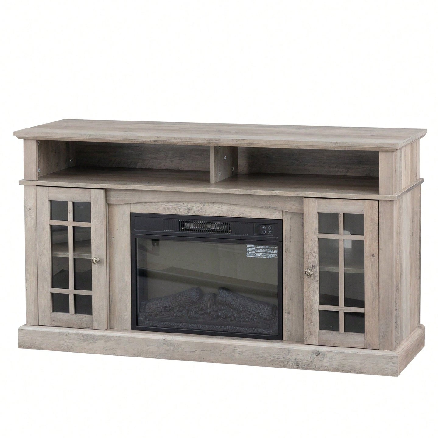 Modern TV Stand with Infrared Electric Fireplace Remote Control Media Console Storage Cabinet