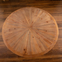 39.37" Vintage Style Round Dining Table With Scattering Pattern Splicing Table Top, For Office, Dining Room And Living Room