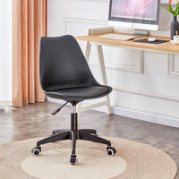 Modern Family Adjustable 360° Swivel Office Chair Armless Design for Home Office Bedroom Dining Room