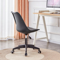 Modern Family Adjustable 360° Swivel Office Chair Armless Design for Home Office Bedroom Dining Room