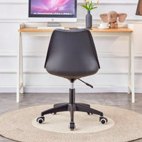 Modern Family Adjustable 360° Swivel Office Chair Armless Design for Home Office Bedroom Dining Room