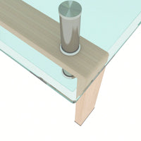 Rectangle Glass Coffee Table, Clear Coffee Table Modern Side Center Tables For Living Room Living Room Furniture