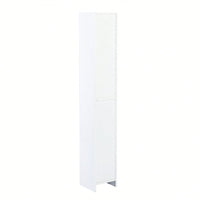 White Bathroom Storage Cabinet With Shelf Narrow Corner Organizer Floor Standing