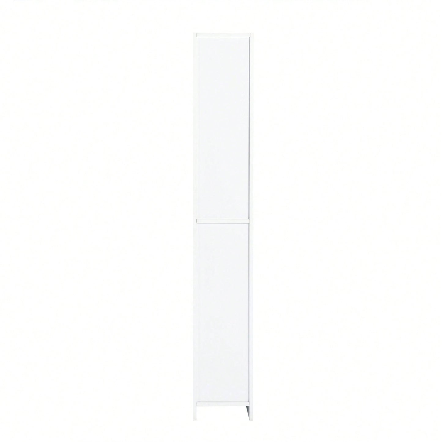 White Bathroom Storage Cabinet With Shelf Narrow Corner Organizer Floor Standing