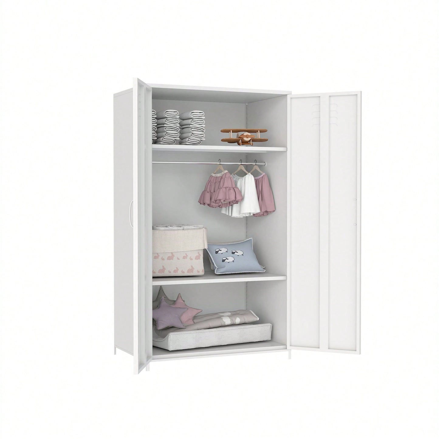 White Steel Storage Cabinet