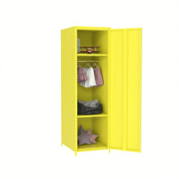 Yellow Steel Storage Cabinet with Single Door for Home Office Organization