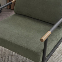 Chenille Leisure Lounge Chair Arm Chair With Metal Frame, Upholstered Side Chair Comfy Sitting Chair For Living Room