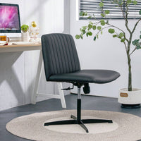 Black High Grade PU Material Adjustable Swivel Chair for Home Office Makeup Study Desk 360° Rotation