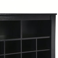 24 Shoe Cubby Console, Modern Shoe Cabinet With Curved Base, Versatile Sideboard  For Hallway, Bedroom, Living Room