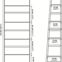 4 Tier Tall Bookcase, Modern Open Book Case For Bedroom, Living Room, Office