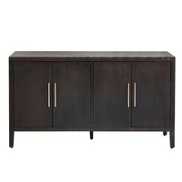 Storage Cabinet Sideboard Wooden Cabinet With 4 Metal Handles ,4 Shelves And 4 Doors For Hallway, Entryway, Living Room