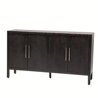 Storage Cabinet Sideboard Wooden Cabinet With 4 Metal Handles ,4 Shelves And 4 Doors For Hallway, Entryway, Living Room