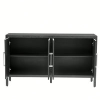 Storage Cabinet Sideboard Wooden Cabinet With 4 Metal Handles ,4 Shelves And 4 Doors For Hallway, Entryway, Living Room
