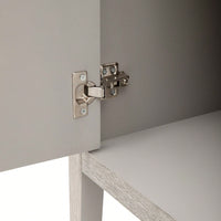 Storage Cabinet Sideboard Wooden Cabinet With 4 Metal Handles ,4 Shelves And 4 Doors For Hallway, Entryway, Living Room