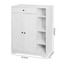 Modern Narrow Shoe Rack with Adjustable Shelves and Top Drawer for Entryway Storage