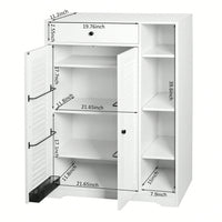 Modern Narrow Shoe Rack with Adjustable Shelves and Top Drawer for Entryway Storage