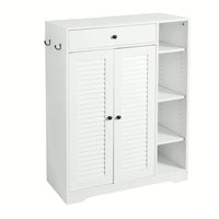 Modern Narrow Shoe Rack with Adjustable Shelves and Top Drawer for Entryway Storage