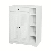 Modern Narrow Shoe Rack with Adjustable Shelves and Top Drawer for Entryway Storage