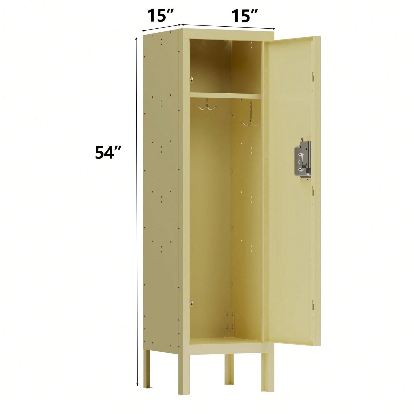 Metal Locker Storage Cabinet For School Office Gym Bedroom, Locker With 1 Lockable Doors, Industrial Steel Storage Lockers For Employees