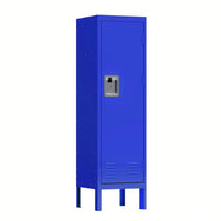 Metal Locker Storage Cabinet For School Office Gym Bedroom, Locker With 1 Lockable Doors, Industrial Steel Storage Lockers For Employees