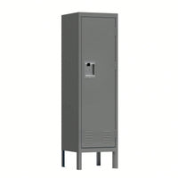 Metal Locker Storage Cabinet For School Office Gym Bedroom, Locker With 1 Lockable Doors, Industrial Steel Storage Lockers For Employees