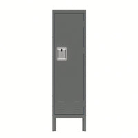 Metal Locker Storage Cabinet For School Office Gym Bedroom, Locker With 1 Lockable Doors, Industrial Steel Storage Lockers For Employees