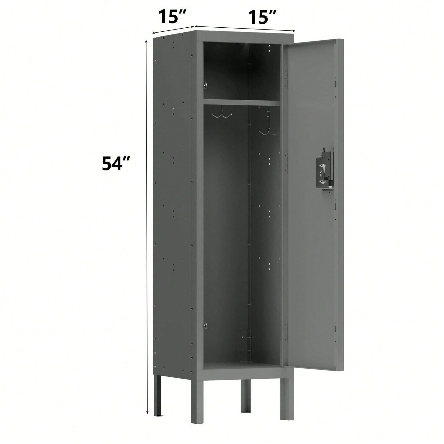 Metal Locker Storage Cabinet For School Office Gym Bedroom, Locker With 1 Lockable Doors, Industrial Steel Storage Lockers For Employees