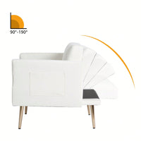 Accent Chair With Ottoman Set,Velvet Accent Chair With Gold Legs, Upholstered Single Sofa For Living Room Bedroom