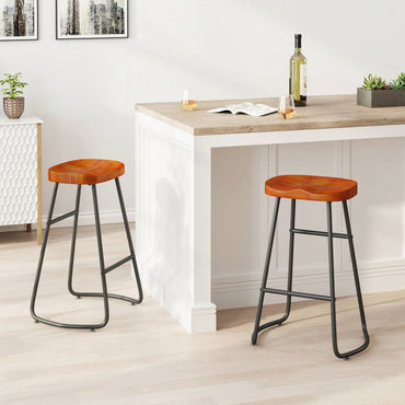 29.52" Stylish And Minimalist Bar Stools, Two-Piece Counter Height Bar Stools, For Kitchen Island, Coffee Shop, Bar, Home Balcony