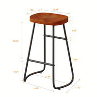 29.52" Stylish And Minimalist Bar Stools, Two-Piece Counter Height Bar Stools, For Kitchen Island, Coffee Shop, Bar, Home Balcony