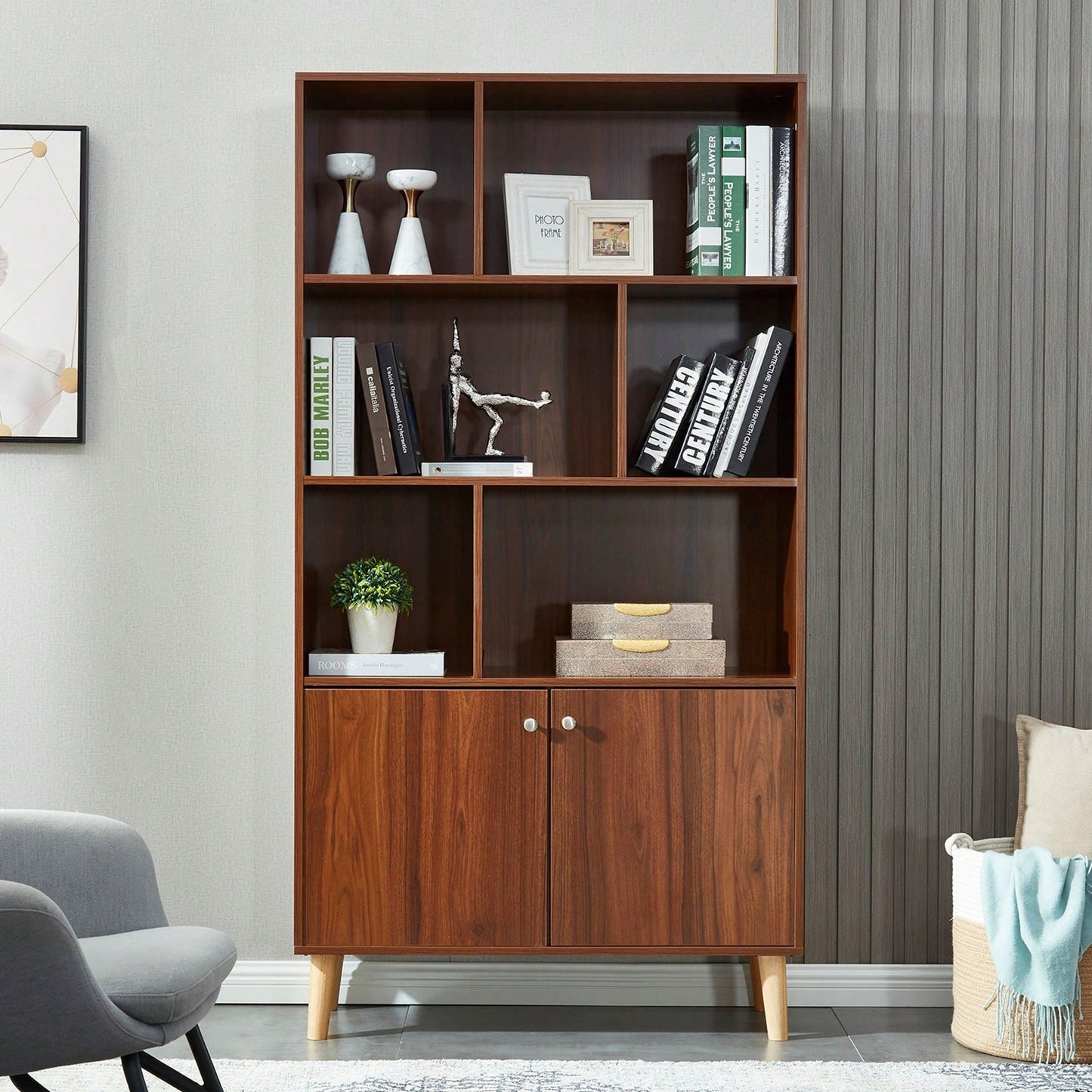 Stylish Modern Bookcase for Home and Office Storage Solutions