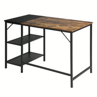 Writing Table With 2 Storage Shelves For Home Office Study Computer Desk, 43.3" W X 21.7" D X 29.5"H