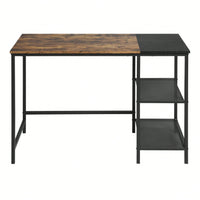 Writing Table With 2 Storage Shelves For Home Office Study Computer Desk, 43.3" W X 21.7" D X 29.5"H