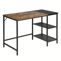 Writing Table With 2 Storage Shelves For Home Office Study Computer Desk, 43.3" W X 21.7" D X 29.5"H