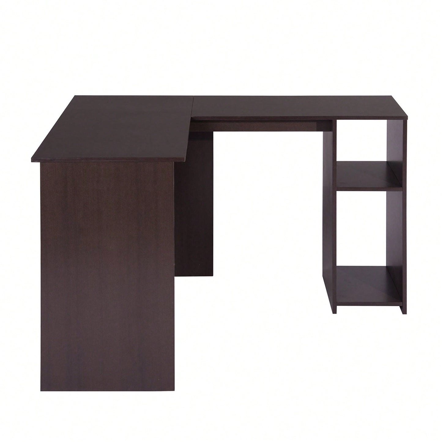 39.4" W X 47.2" D Corner Computer Desk L-Shaped Home Office Workstation Writing Study Table With 2 Storage Shelves And Hutches