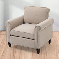 Modern Upholstered Accent Chair Armchair, Fabric Reading Living Room Side Chair,Single Sofa