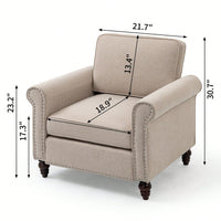 Modern Upholstered Accent Chair Armchair, Fabric Reading Living Room Side Chair,Single Sofa