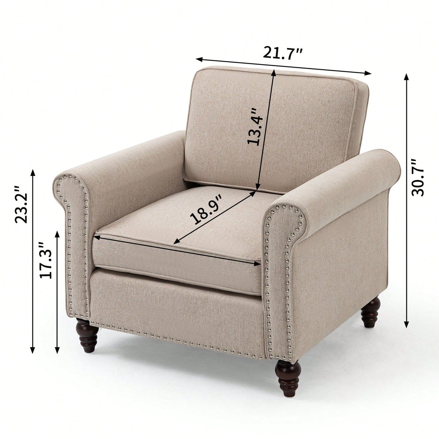 Modern Upholstered Accent Chair Armchair, Fabric Reading Living Room Side Chair,Single Sofa