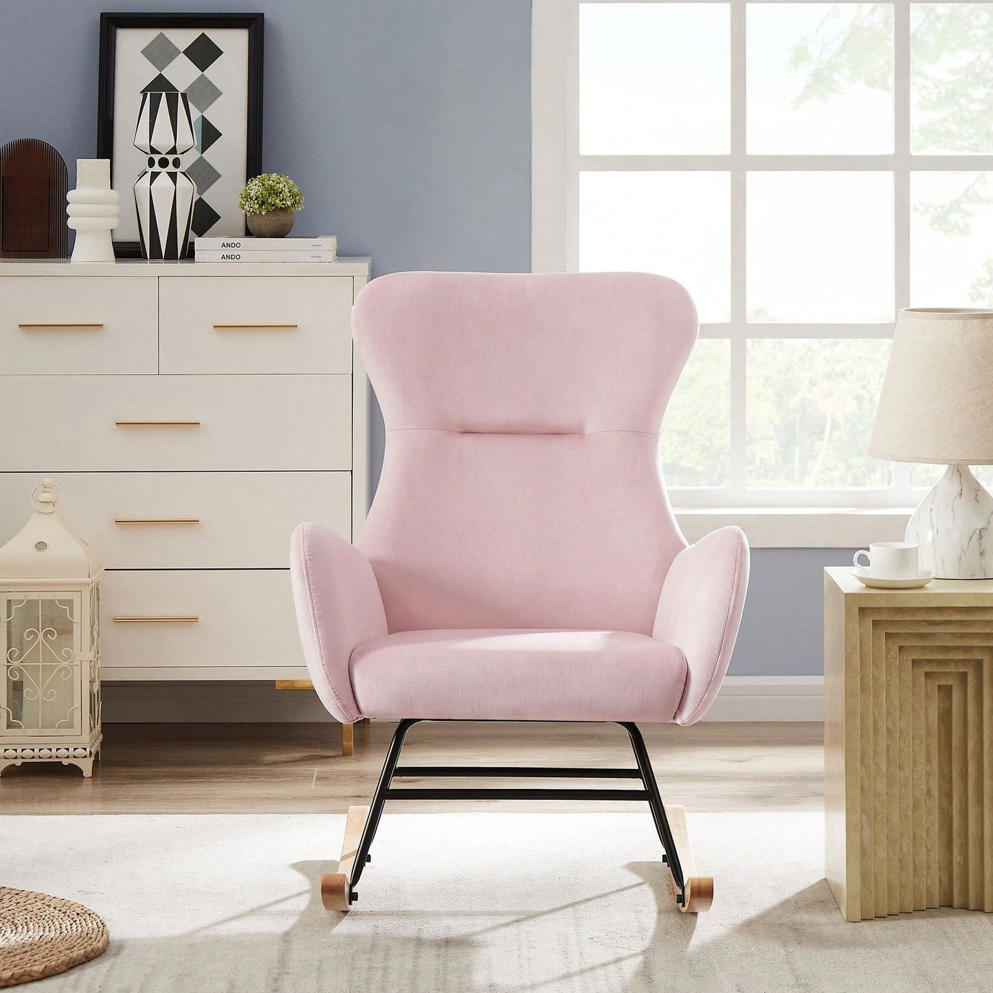 Velvet Rocking Chair